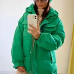 2023 New Winter Moterims Oversized Parkas Jackets Casual Thick Warm Hooded Pattern Coat Female Winter Outwear Sports Jacket parkas