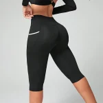 High Liemuo Yoga Pants Capri Leggings su Pockets for Moterims Tummy Control Workout Capri Leggings for Moterims