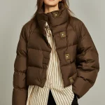 Autumn Winter Moterims Parkas Jackets 2024 Fashion Turn Down Collar Single Buttons Short Jackets Thick Warm Female Jackets Coat